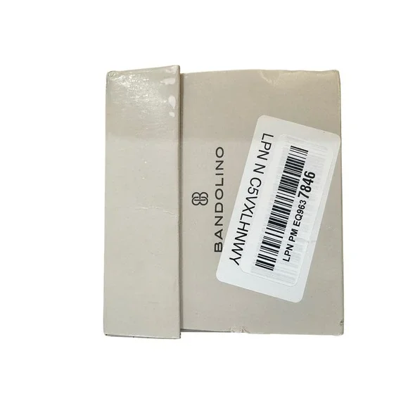 Bandolino Gold Metallic Strappy Square Toe Block Heel Mules Sandals 9.5M - Picture 5 of 5